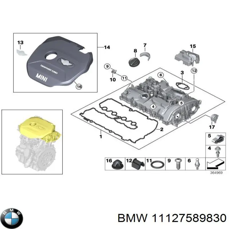 Compre 11127589830 BMW Vedante anular da cavidade de vela