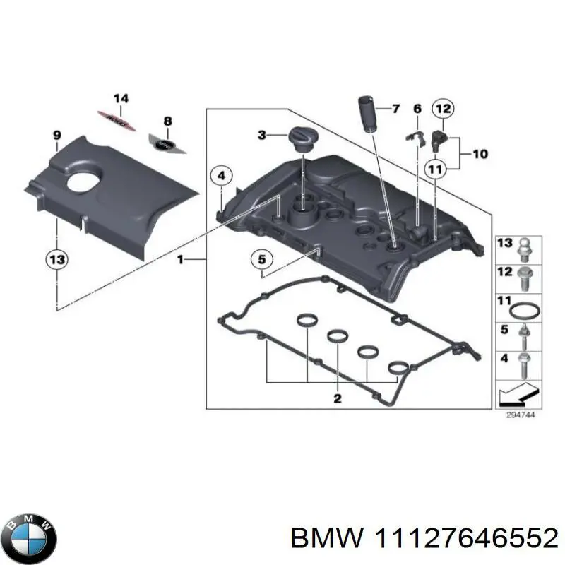 Tampa de válvulas BMW 11127646552 preço, a partir de 184,36 USD
