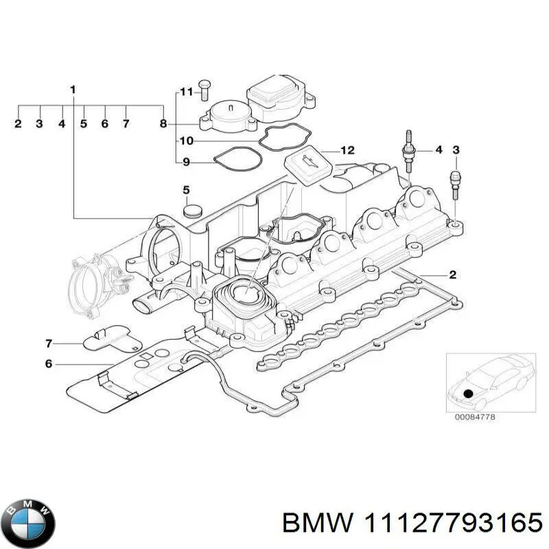 Compre 11127793165 BMW Vedante de válvula de ventilação de cárter
