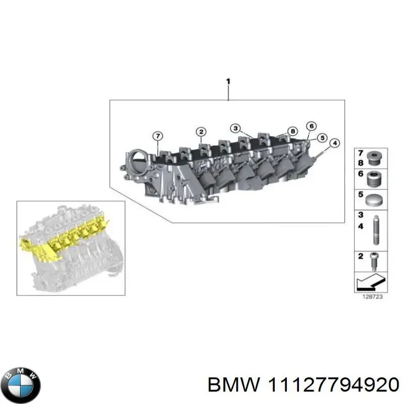 11127794920 BMW Cabeça de motor (CBC)