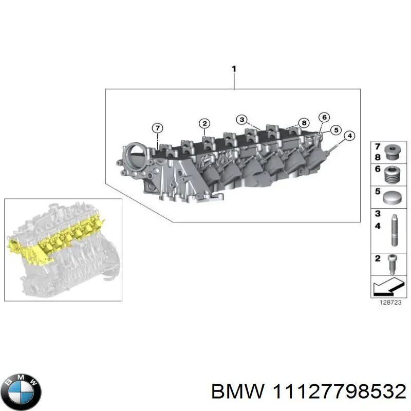 Compre 11127798532 BMW Parafuso de cabeça de motor (CBC)