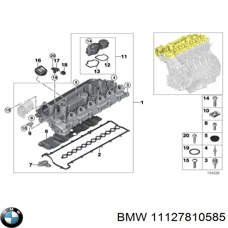  BMW 11127810585 preço, a partir de 37,53 USD