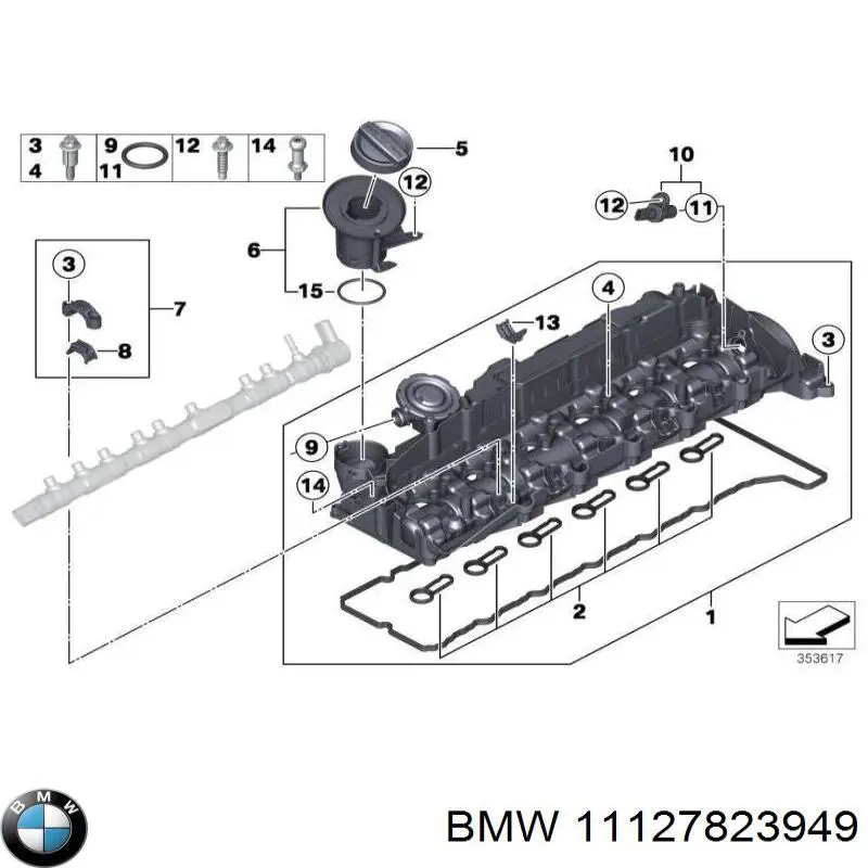 11127823949 BMW Vedante de tampa do gargalho de enchimento de óleo