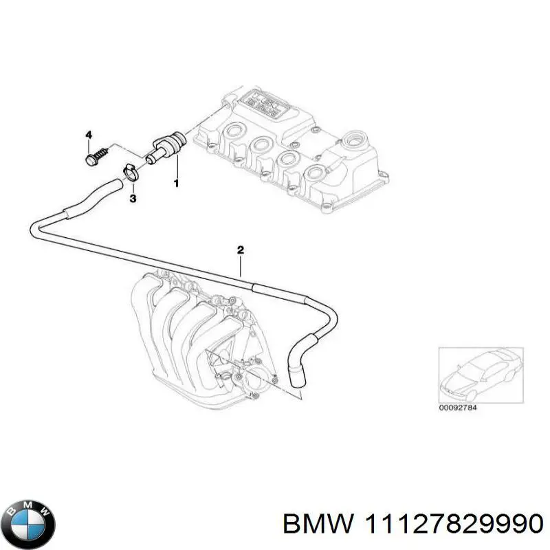 Válvula PCV de ventilação dos gases de cárter BMW 11127829990 preço, a partir de 118,61 USD