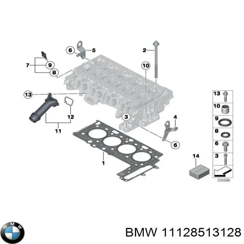 11128513128 BMW Parafuso de cabeça de motor (CBC)