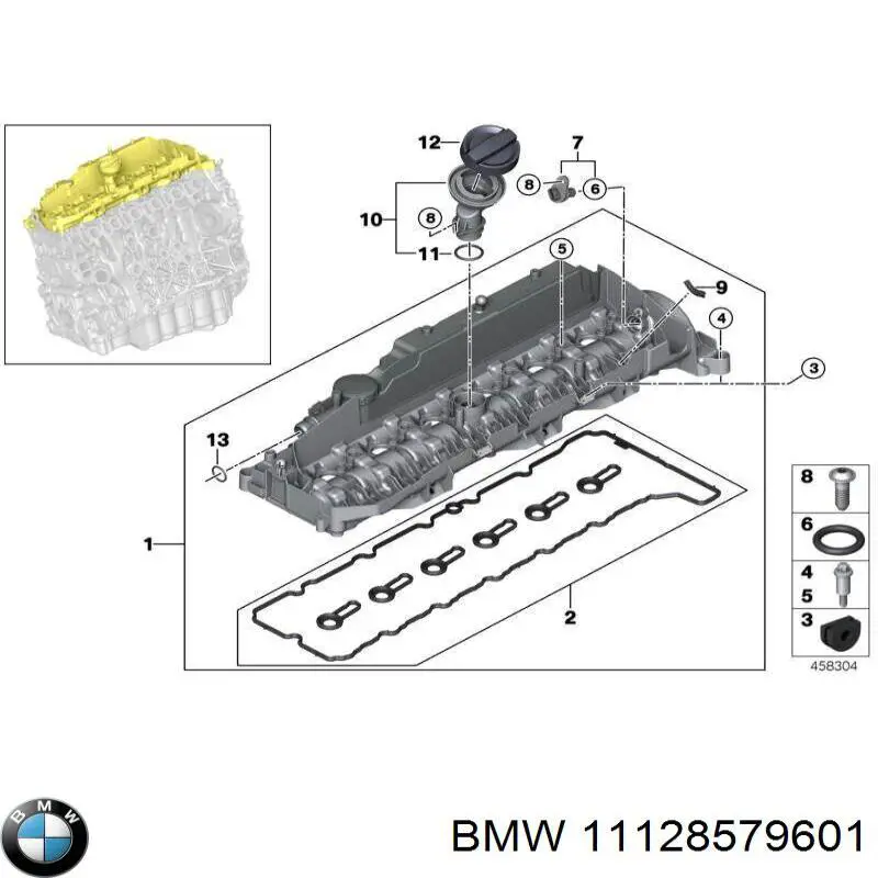 Gargalo de enchimento de óleo BMW 11128579601 preço, a partir de 35,33 USD