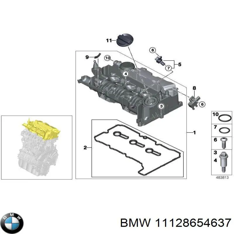 Tampa do gargalho de enchimento de óleo BMW 11128654637 preço, a partir de 20,76 USD