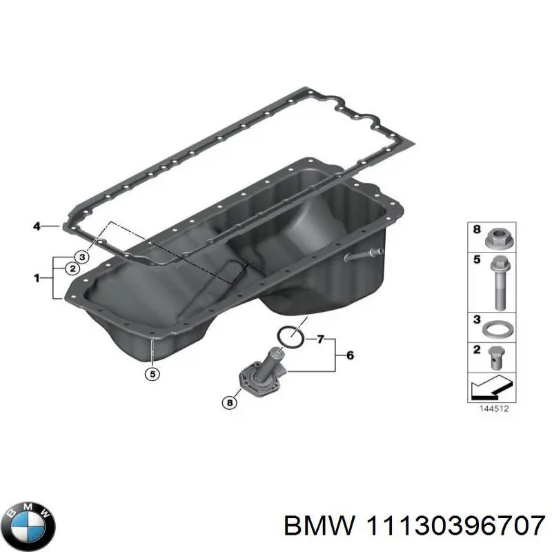 11130396707 BMW Parafuso de panela de motor
