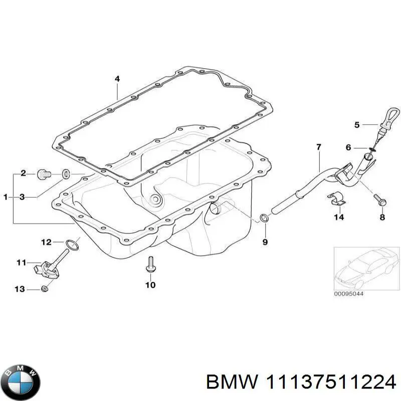 Vedante de panela de cárter do motor BMW 11137511224 preço, a partir de 44,15 USD