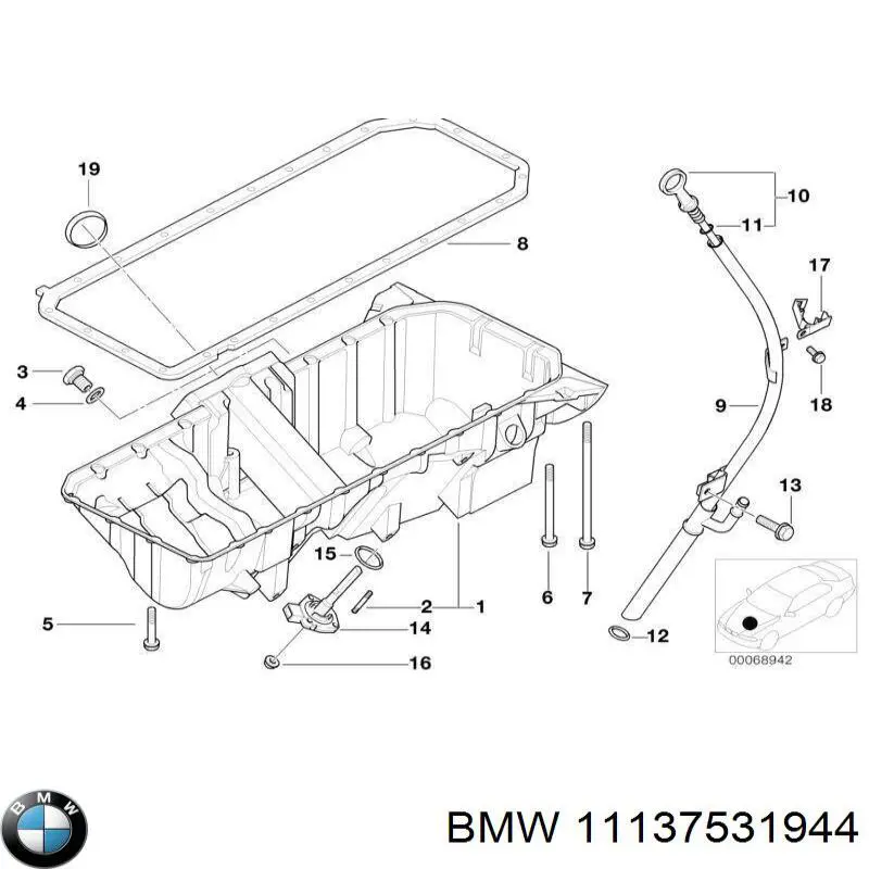 Panela de óleo de cárter do motor BMW 11137531944 preço, a partir de 1044,38 USD