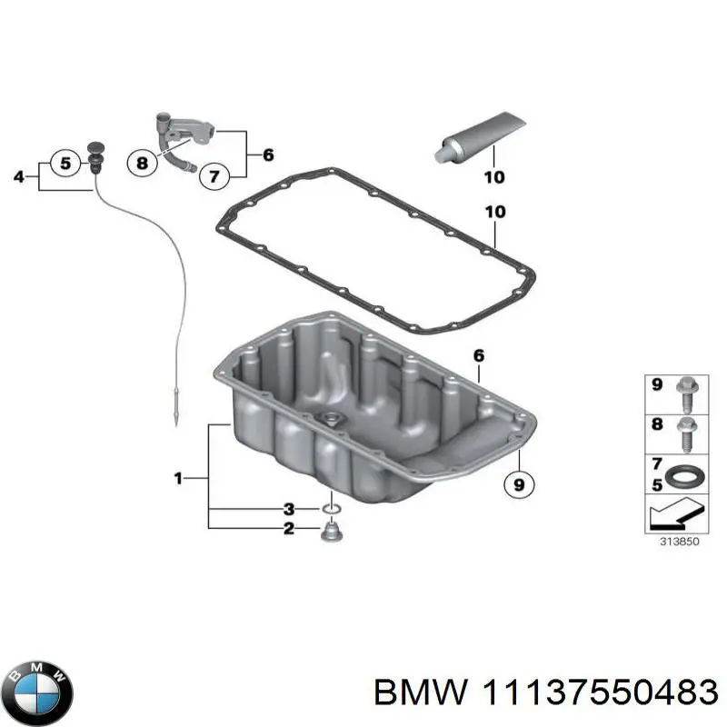 11137550483 BMW Panela de óleo de cárter do motor
