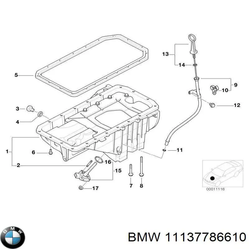 11137786610 BMW Panela de óleo de cárter do motor