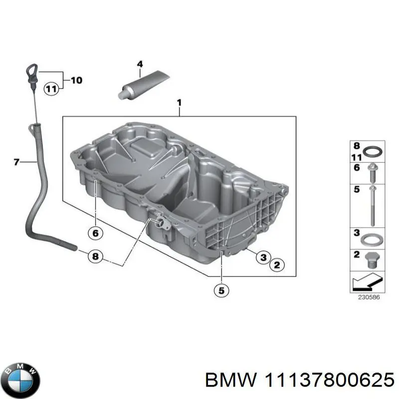 11137800625 BMW Parafuso de cabeça de motor (CBC)