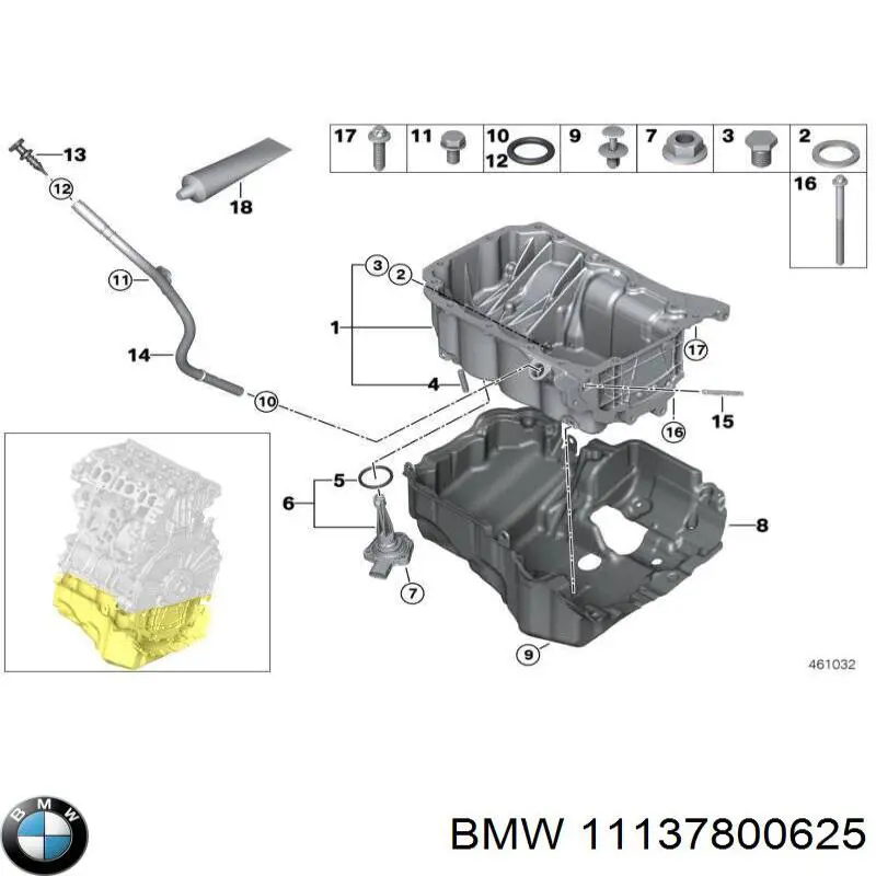 Parafuso de cabeça de motor (CBC) BMW 11137800625 preço, a partir de 6,83 USD
