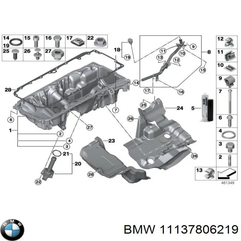 Panela de óleo de cárter do motor BMW 11137806219 preço, a partir de 83,43 USD