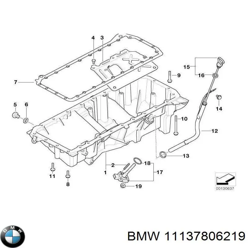 11137806219 BMW Panela de óleo de cárter do motor