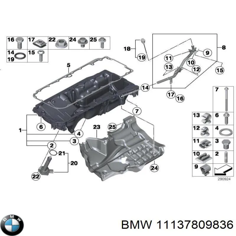 Vedante de panela de cárter do motor BMW 11137809836 preço, a partir de 51,93 USD