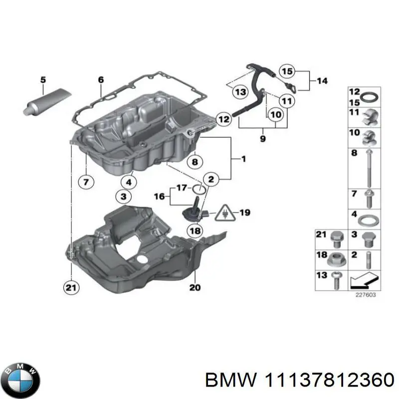 11137812360 BMW Panela de óleo de cárter do motor