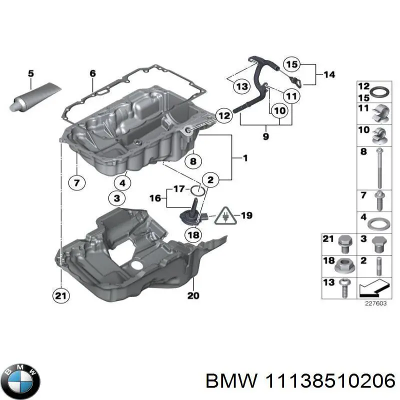 Panela de óleo de cárter do motor BMW 11138510206 preço, a partir de 165,39 USD