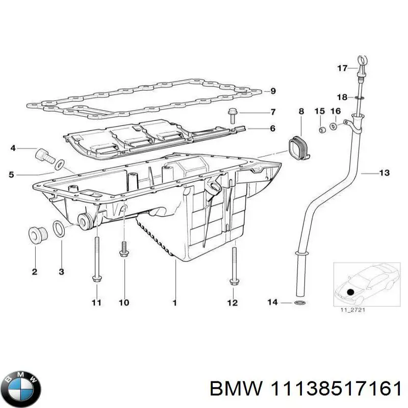 Compre 11138517161 BMW Panela de óleo de cárter do motor