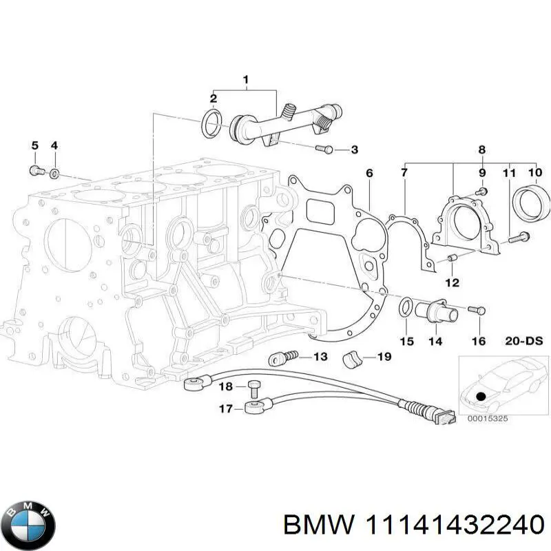 Vedante de tampa traseira do bloco de cilindros BMW 11141432240 preço, a partir de 7,33 USD