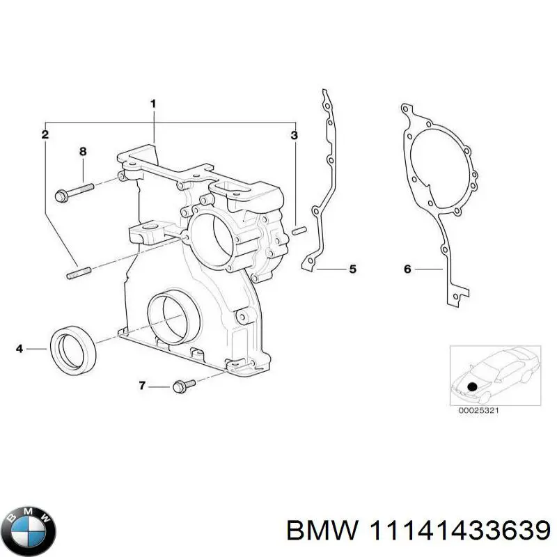 Compre 11141433639 BMW Vedante direito de tampa dianteira de motor