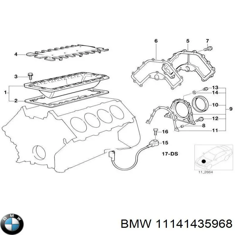 Compre 11141435968 BMW 