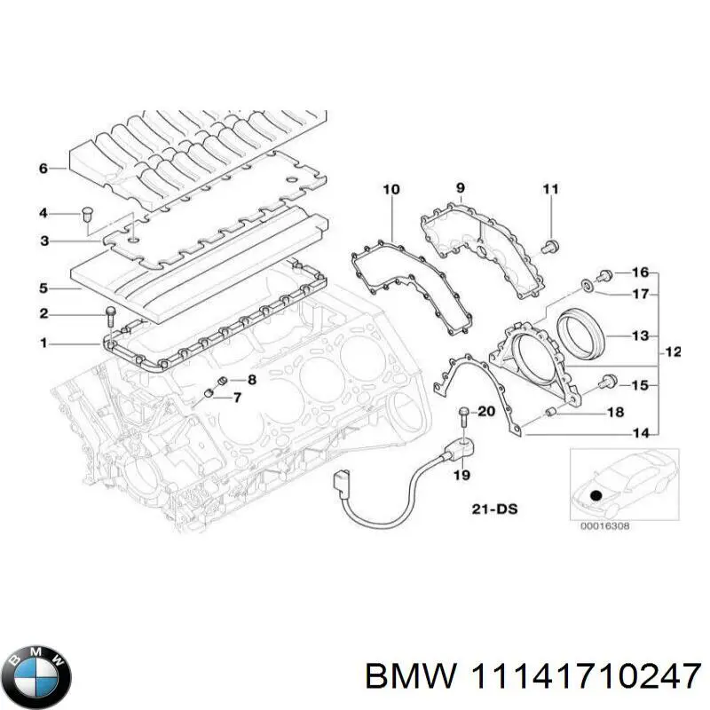 Vedação traseira de cambota de motor BMW 11141710247 preço, a partir de 34,10 USD