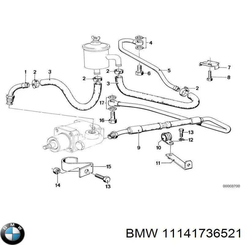 11141736521 BMW Vedante de tampa traseira de cambota