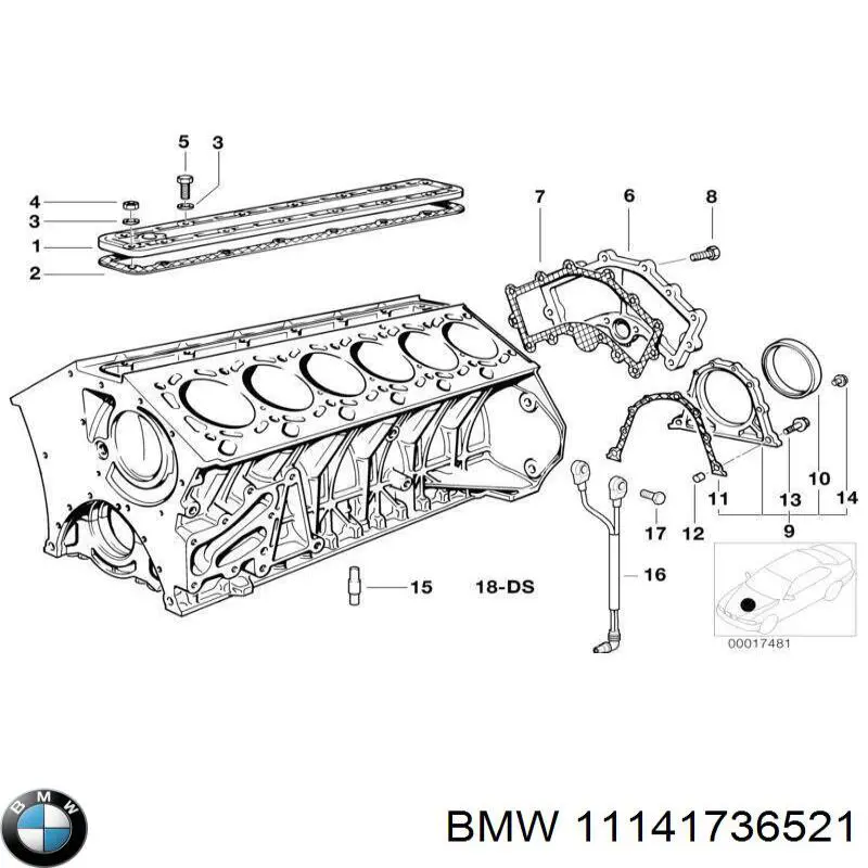Vedante de tampa traseira de cambota BMW 11141736521 preço, a partir de 17,10 USD