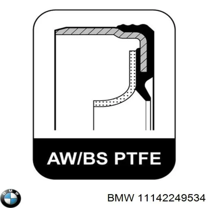 11142249534 BMW Vedação dianteira de cambota de motor