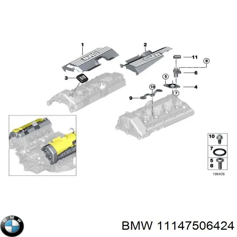 Compre 01100600 Ajusa Vedante direito de tampa dianteira de motor