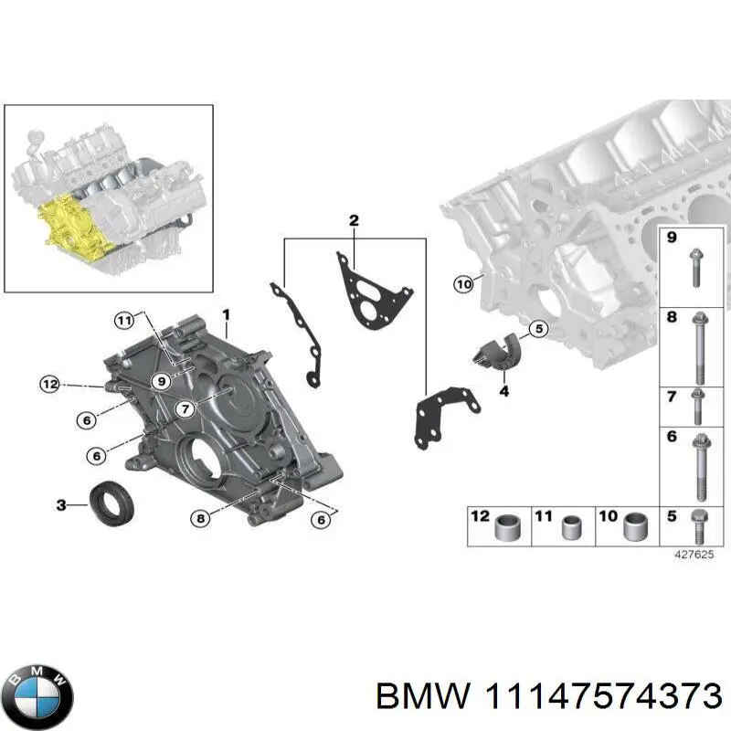 11147574373 BMW Amortecedor de cadeia de bomba de óleo