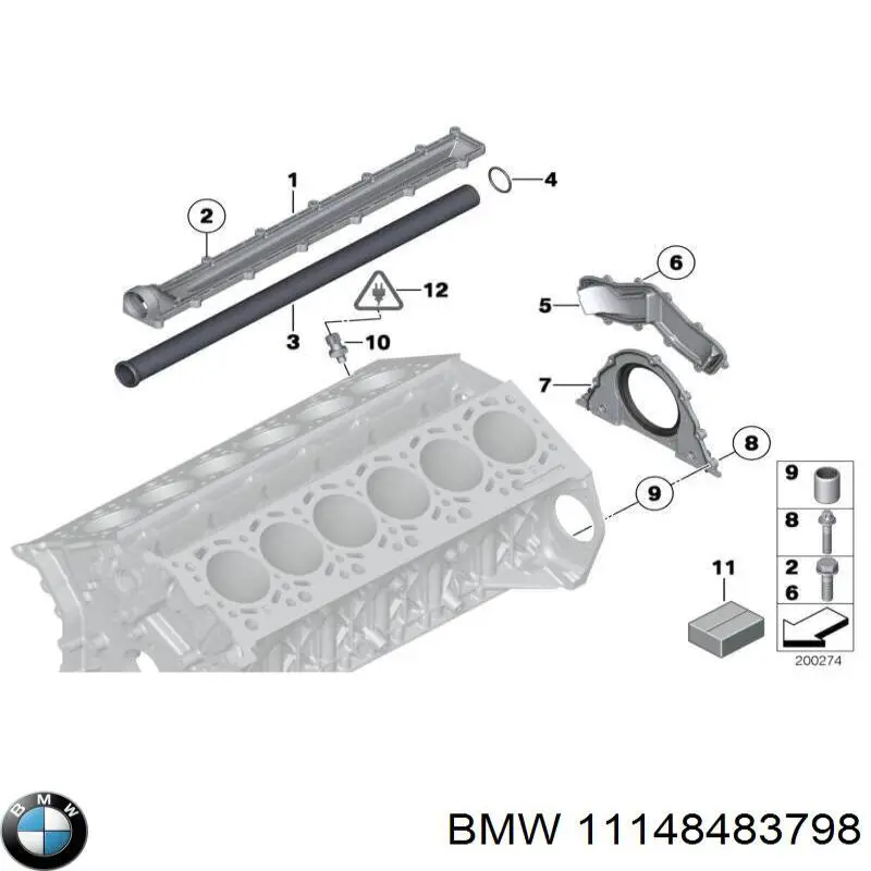Vedação traseira de cambota de motor BMW 11148483798 preço, a partir de 67,84 USD