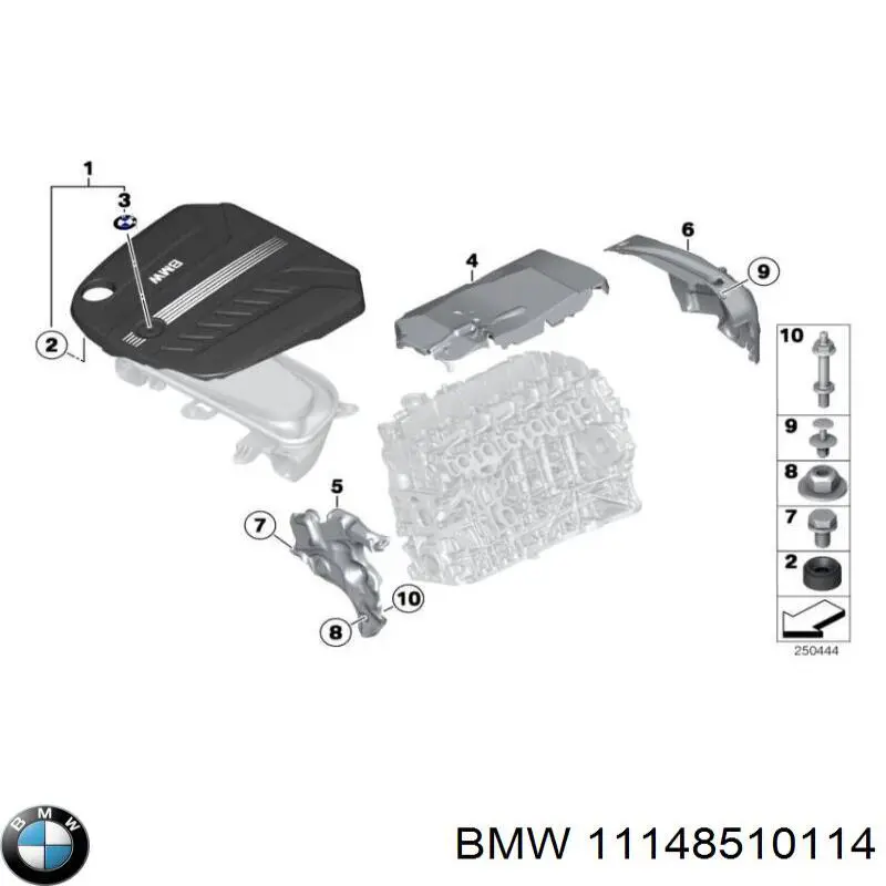 Tampa de motor decorativa BMW 11148510115 preço, a partir de 129,52 USD