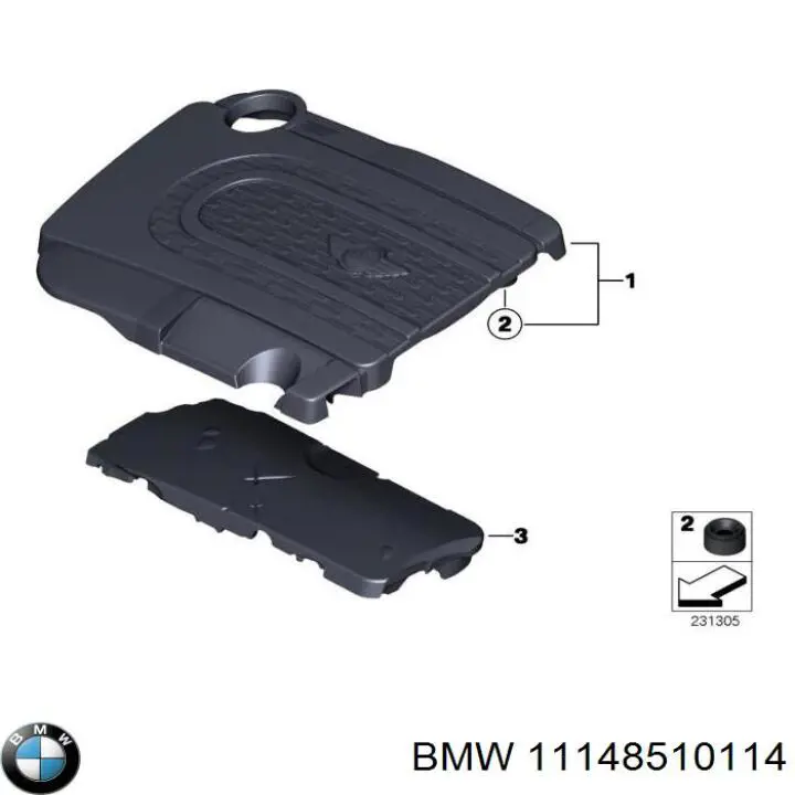 Tampa de motor decorativa BMW 11148510114 preço, a partir de 82,09 USD