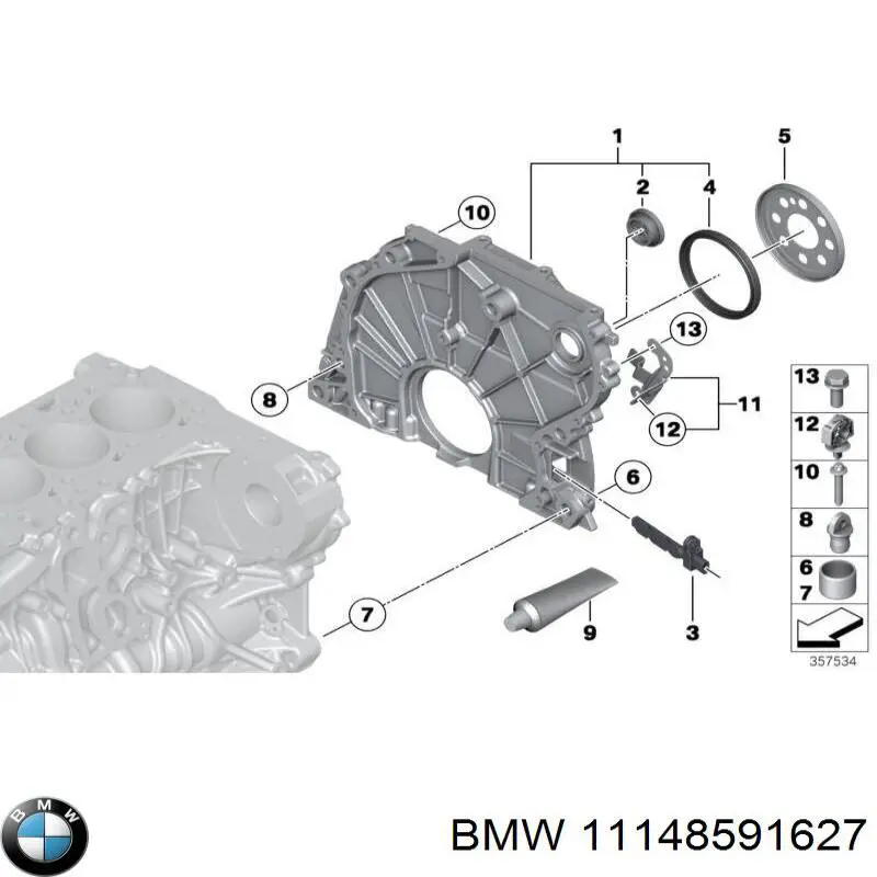 11148591627 BMW Motor montado