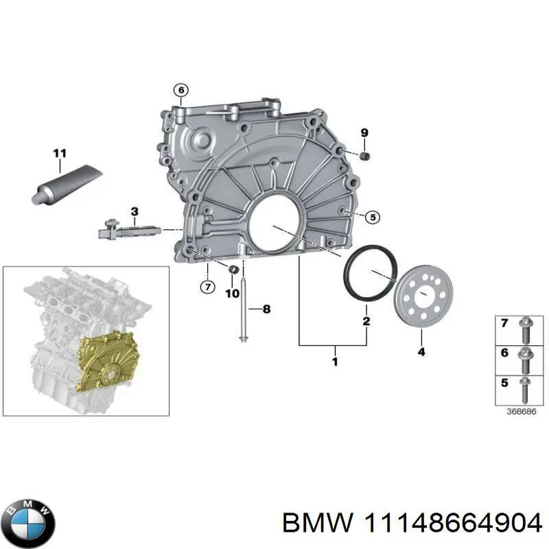 Vedação traseira de cambota de motor BMW 11148664904 preço, a partir de 48,29 USD