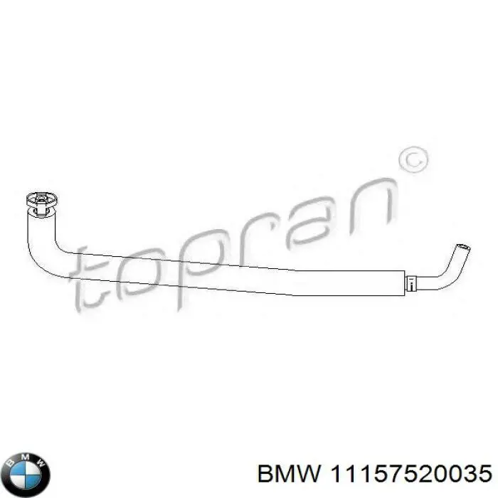Compre 11157520035 BMW Cano derivado de ventilação de cárter (de separador de óleo)