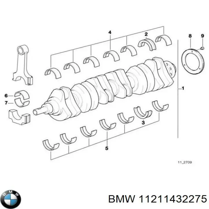11211432275 BMW Cambota de motor