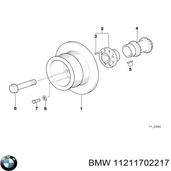 Compre 11211702217 BMW Engrenagem de cadeia da roda dentada da árvore distribuidora de motor