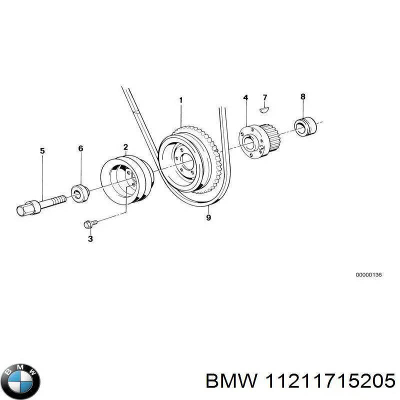 Engrenagem de cadeia da roda dentada de acionamento de cambota de motor BMW 11211715205 preço, a partir de 25,84 USD