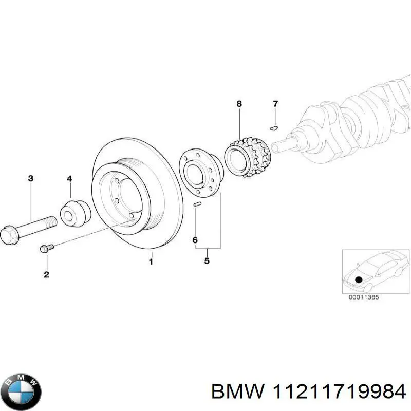 Compre 11211719984 BMW Engrenagem de cadeia da roda dentada de acionamento de cambota de motor