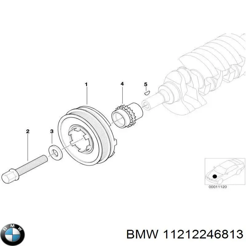 11212246813 BMW Engrenagem de cadeia da roda dentada de acionamento de cambota de motor