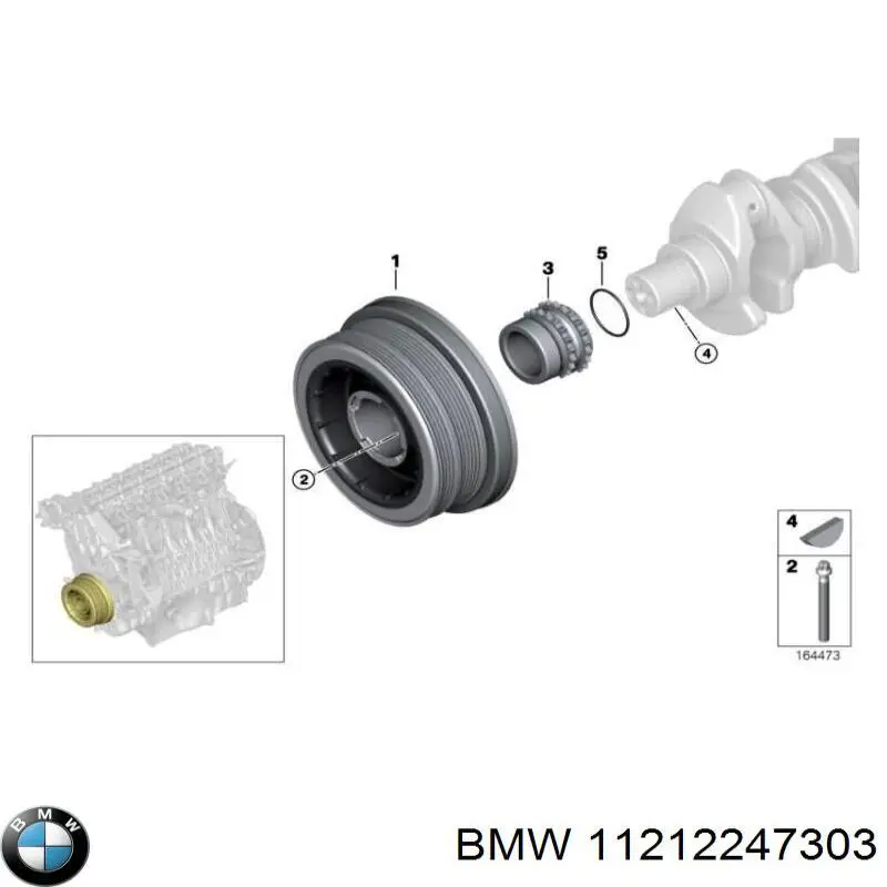 11212247303 BMW Engrenagem de cadeia da roda dentada de acionamento de cambota de motor