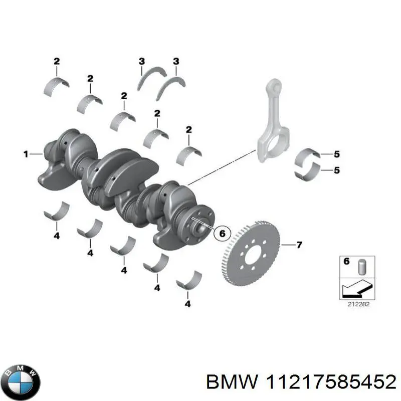 37206600 Kolbenschmidt Folhas inseridas principais de cambota, kit, 1ª reparação ( + 0,25)