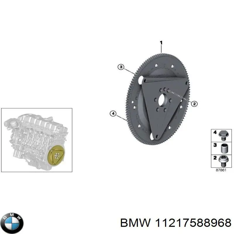 11217588968 BMW Coroa dentada de sensor de posição de cambota