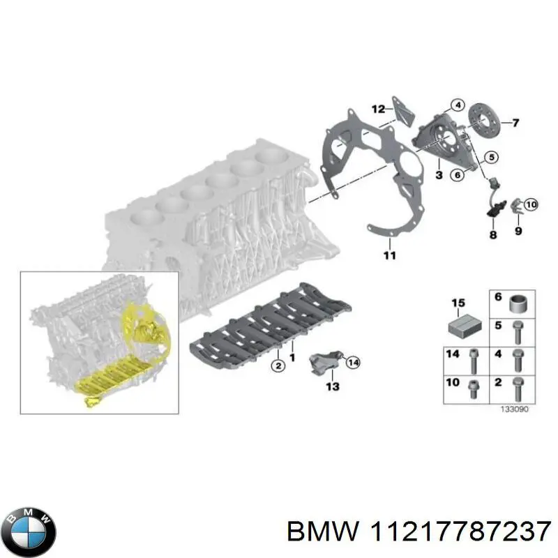11217787237 BMW Coroa dentada de sensor de posição de cambota