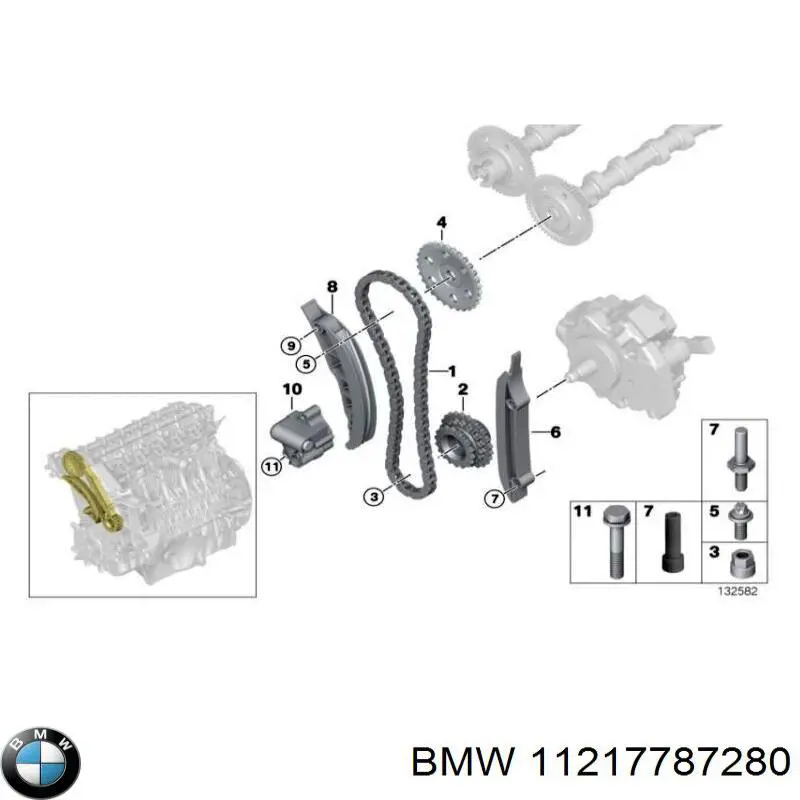 Engrenagem de cadeia da roda dentada de acionamento de cambota de motor Febi 106669 preço, a partir de 59,31 USD