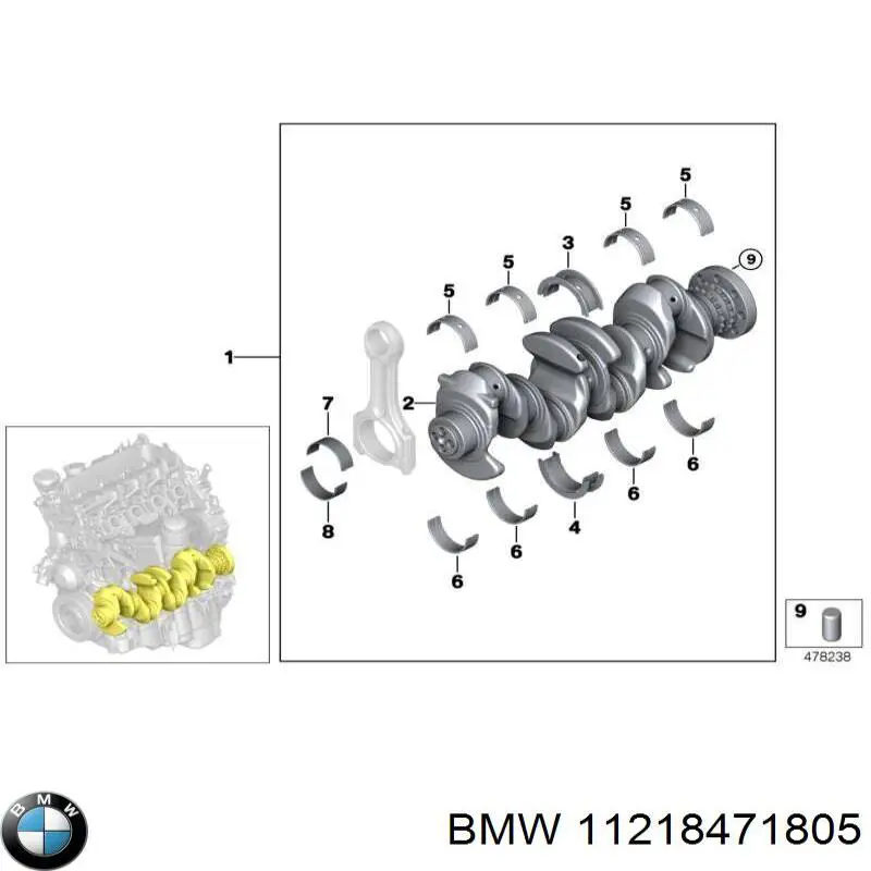Folhas inseridas principais de cambota, kit, padrão (STD) BMW 11218471806 preço, a partir de 60,58 USD